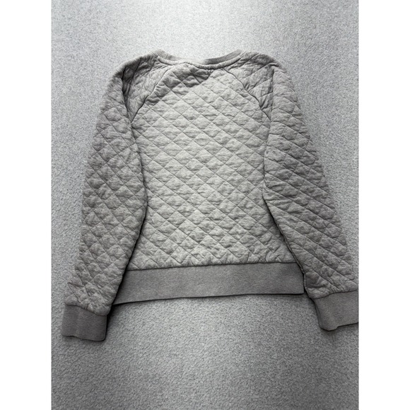 Patagonia Sweatshirt Womens Small Gray Organic Cotton Quilted Crew Pullover - Picture 7 of 8